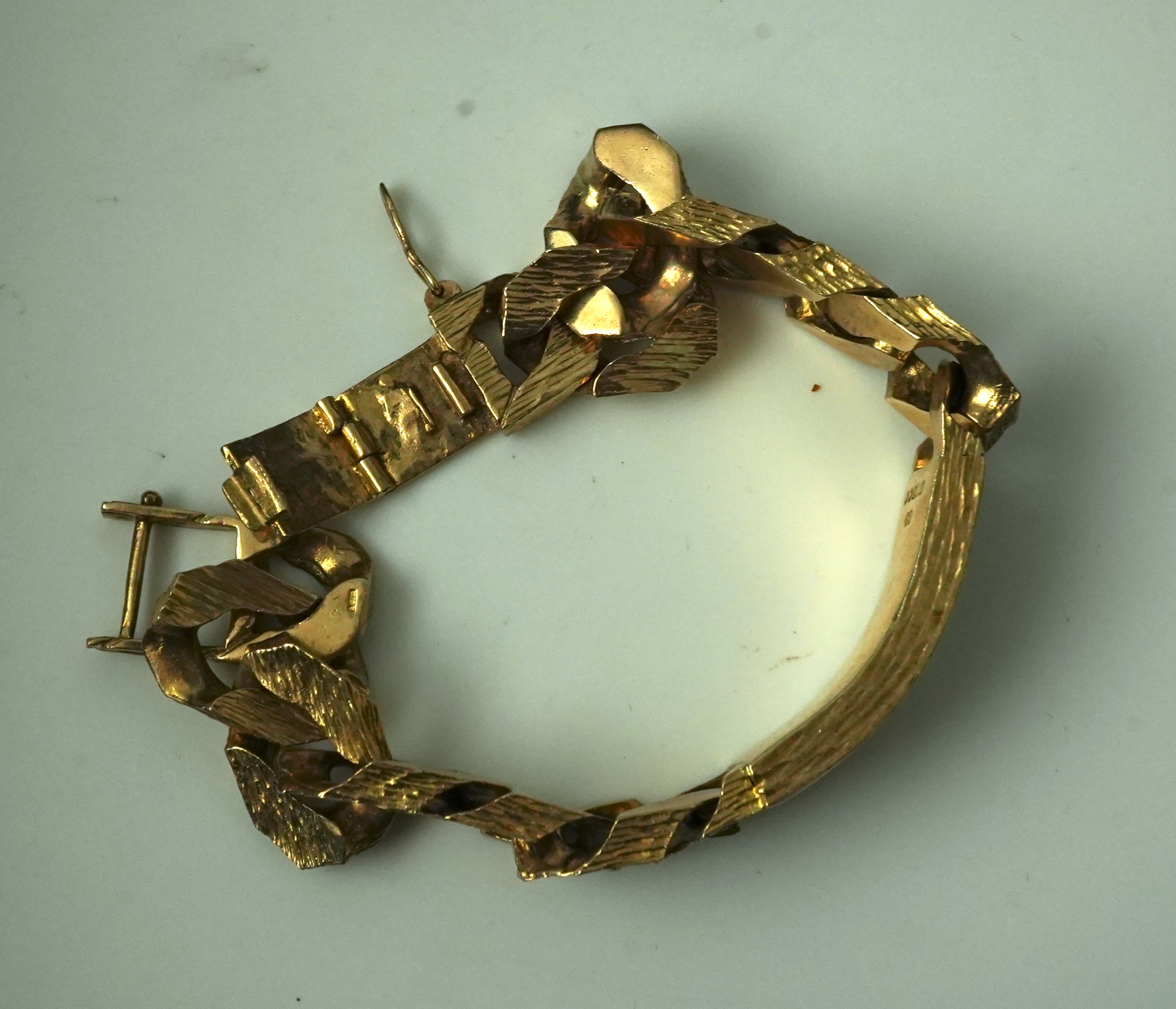 A 9ct gold identity bracelet, circa 1973